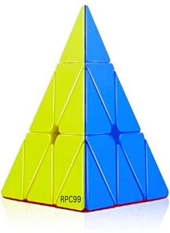 RPC99 Pyramid Cube 3x3 High Speed Stickerless Triangle Pyraminx Puzzle Cube for Multicolor - Image 1